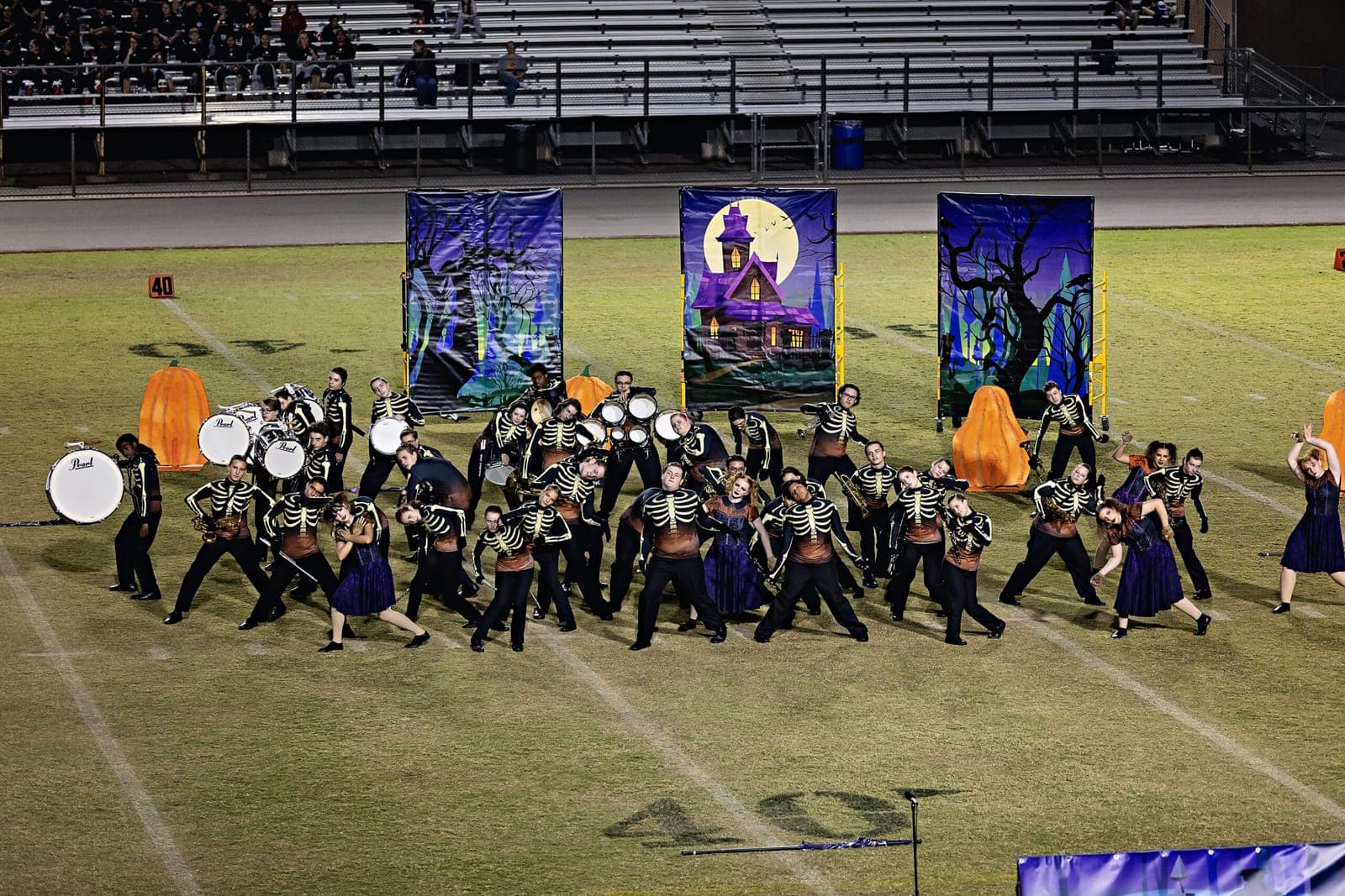 Desert Ridge marching band competing at the Gilbert Invitational ABODA semifinals