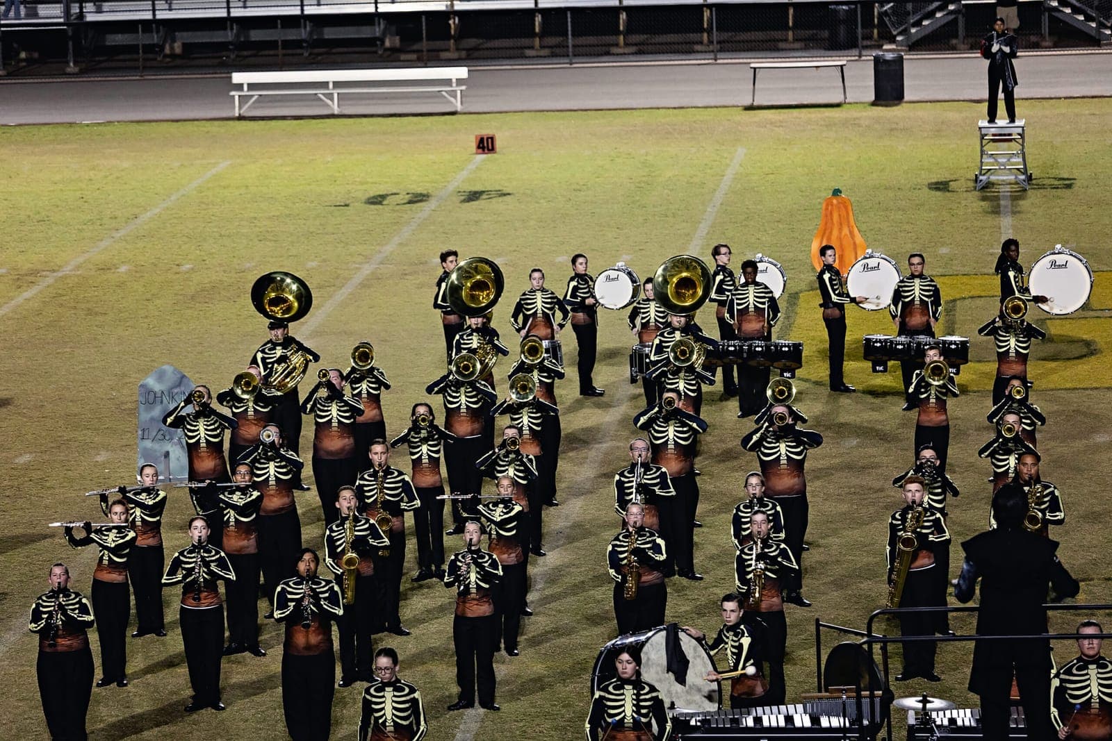 Desert Ridge marching band competing at the Gilbert Invitational ABODA semifinals